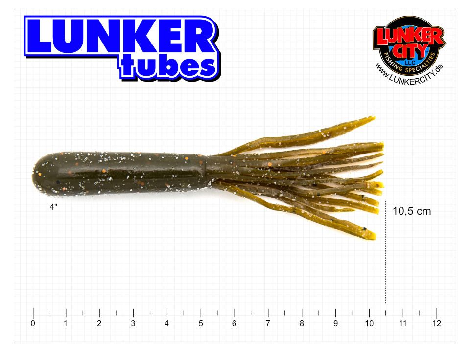 Lunker Tubes Größenübersicht